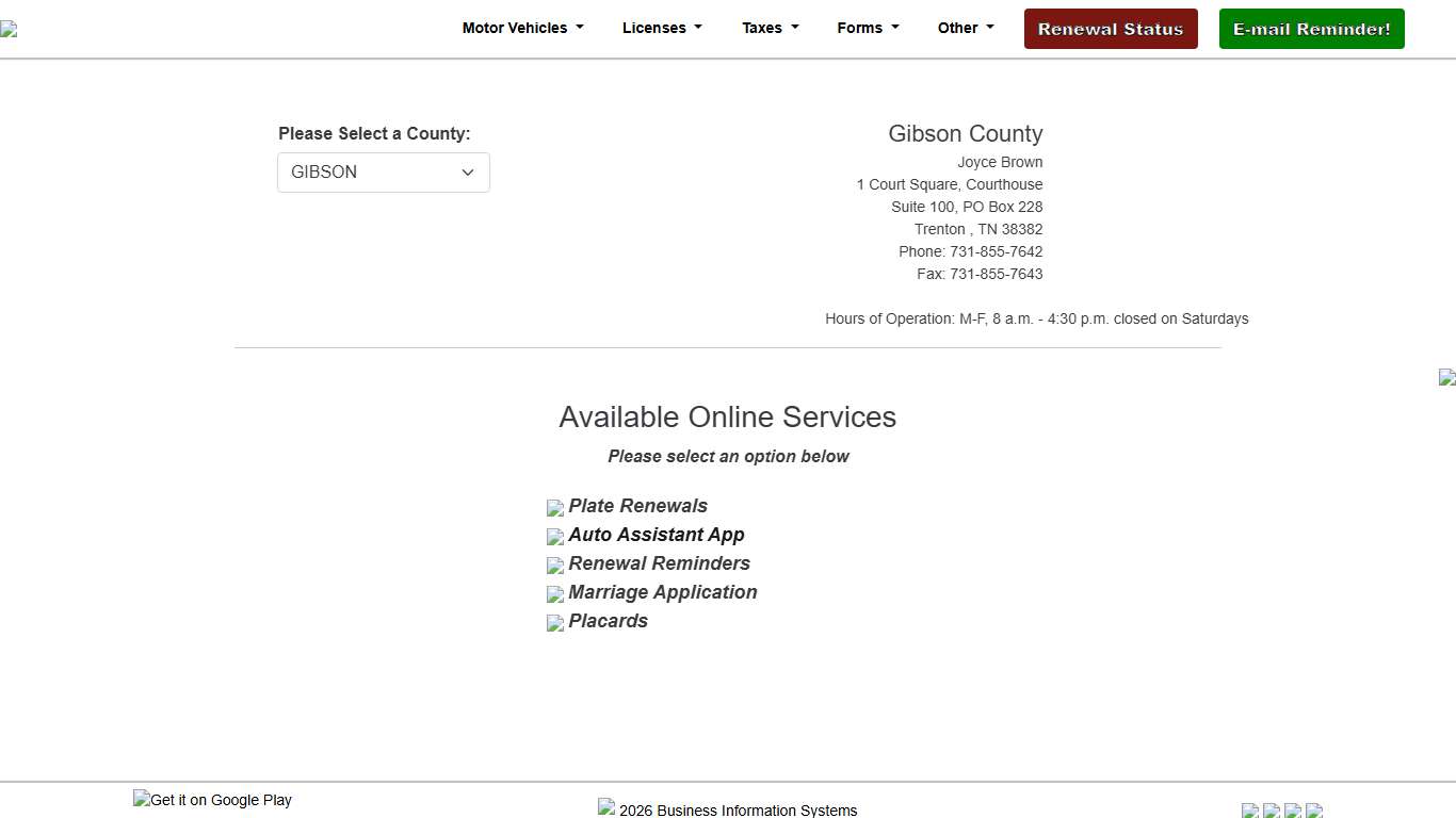 Tennessee County Clerk